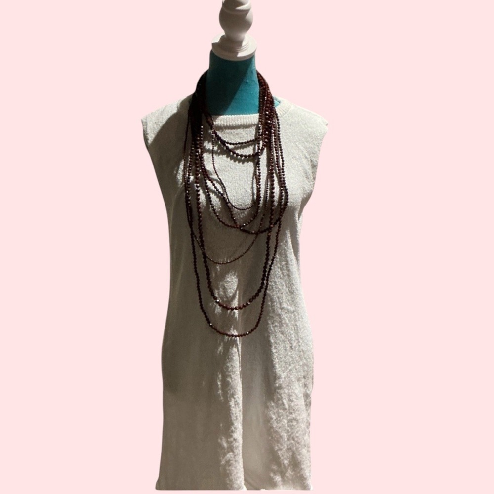 Womens Sleeveless Boucle Knit Sweater Dress Cream White Crew Neck Shift Mini